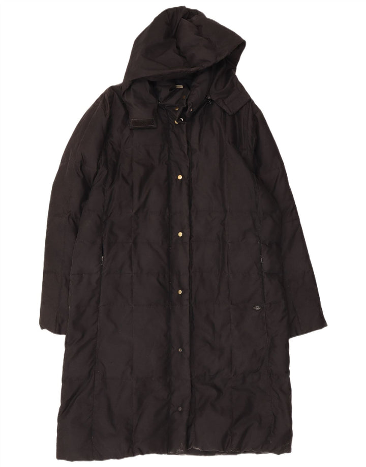Sergio Tacchini Damen Kapuzen-Wattierungsmantel UK 16 Large Schwarz