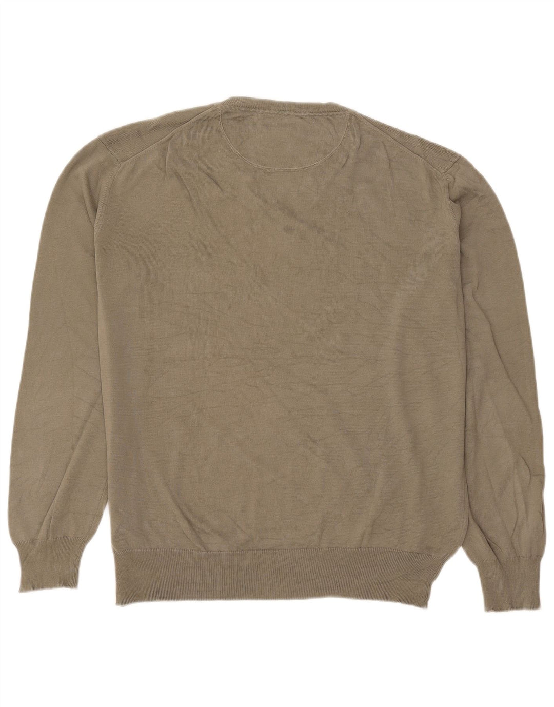 Marlboro Classics Herren-Pullover mit V-Ausschnitt, XL, Khaki, Baumwolle