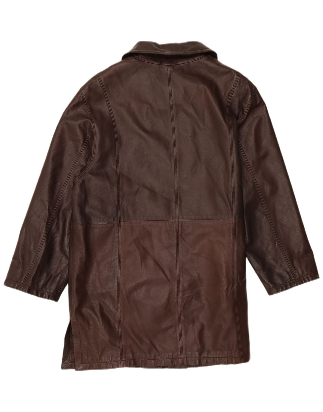 Mabrun Damen Ledermantel UK 16 Großes braunes Leder