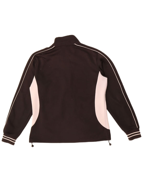 Asics Damen-Trainingsanzug-Top-Jacke UK 18 XL Schwarzes Colourblock-Polyester