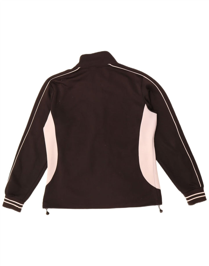 Asics Damen-Trainingsanzug-Top-Jacke UK 18 XL Schwarzes Colourblock-Polyester