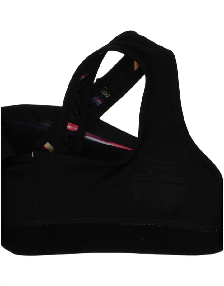 Champion Damen-Sport-BH-Oberteil, groß, schwarz, Polyester, Sport