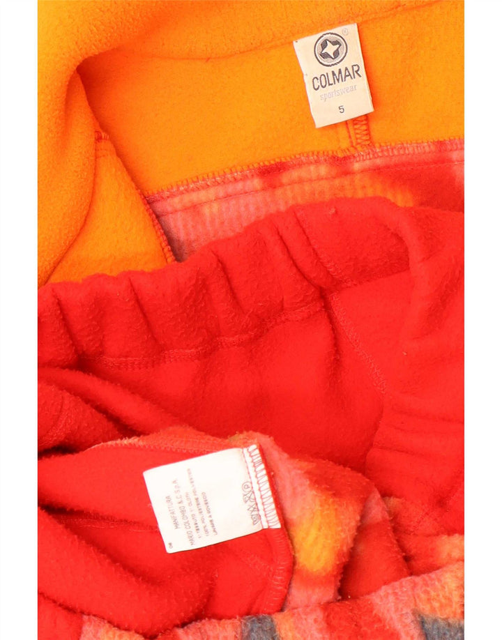 Colmar Herren-Fleecepullover mit Reißverschluss am Hals, XL, rotes geometrisches Polyurethan