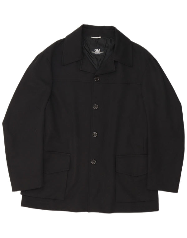 GEORGE MILLER Mens 4 Button Blazer Jacket UK 42 XL Black Polyester