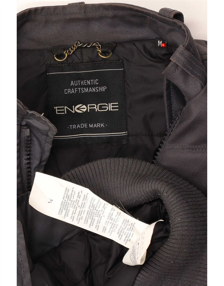Energie Herren Bomberjacke UK 38 Medium Navy Blue Colourblock Baumwolle