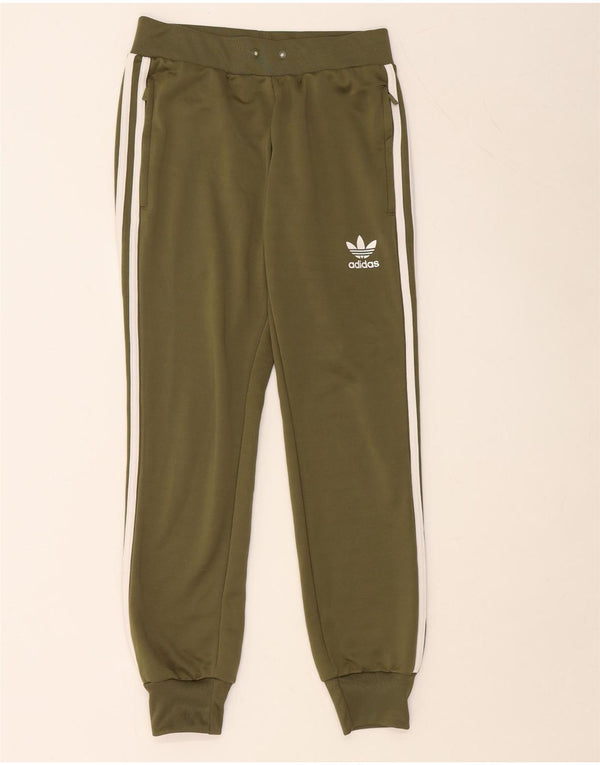 ADIDAS Damen Trainingshose Jogger UK 10 Small Khaki Polyester