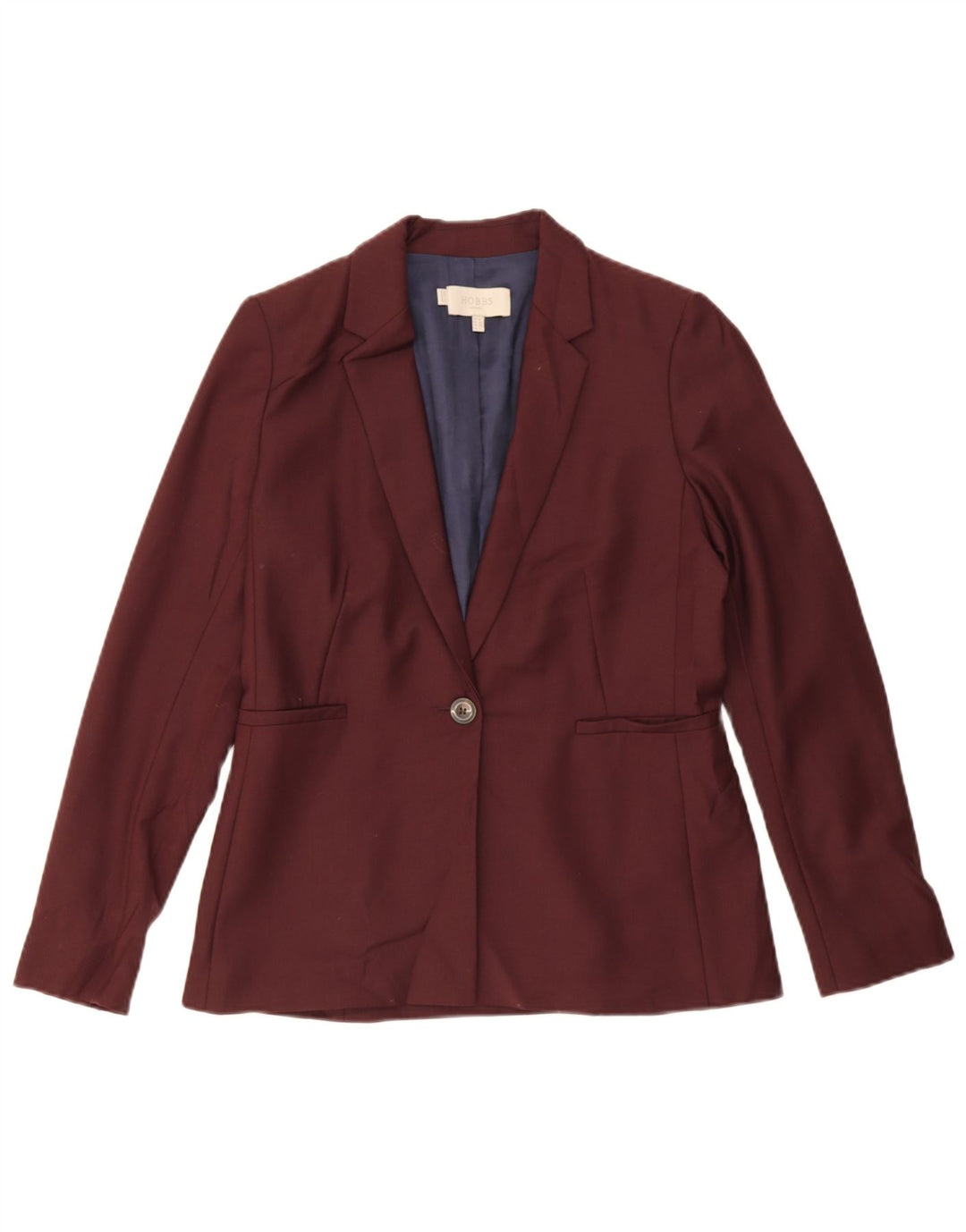 Hobbs Damen-Blazerjacke mit 1 Knopf, UK 10, Größe S, Burgunderrot, Polyester