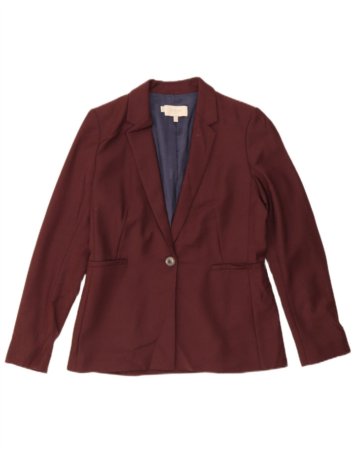 Hobbs Damen-Blazerjacke mit 1 Knopf, UK 10, Größe S, Burgunderrot, Polyester