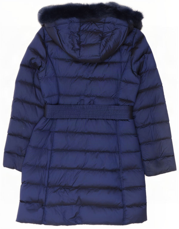 Marks & Spencer Wattierter Damenmantel mit Kapuze, UK 10, Klein, Marineblau, Polyamid