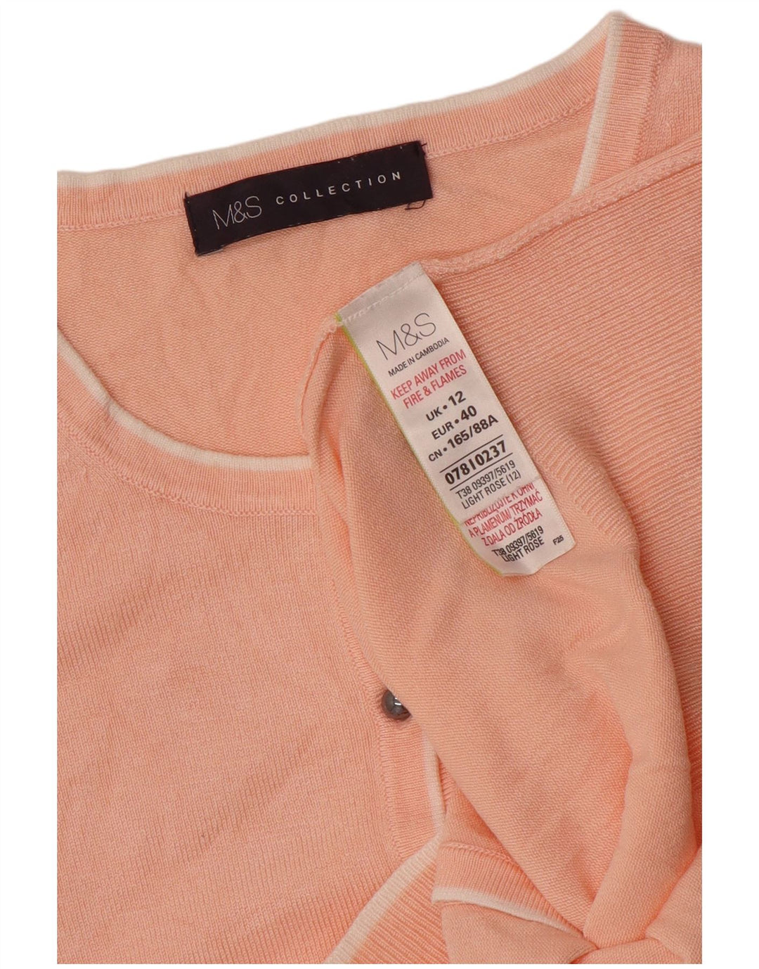 Marks & Spencer Damen-Cardigan-Pullover UK 12 Mittelrosa Viskose