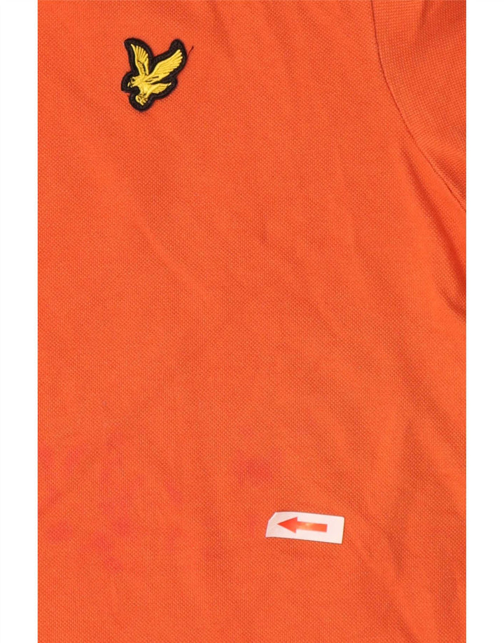 Lyle & Scott Herren Poloshirt Small Orange Baumwolle