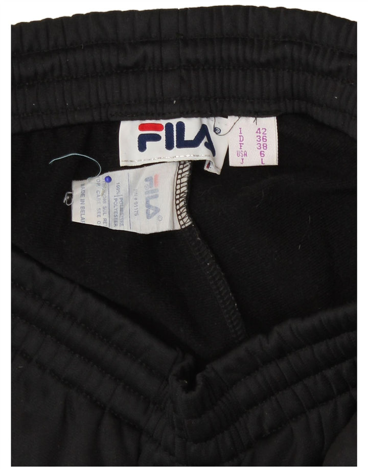 Fila Damen-Trainingshose mit Grafik, Größe IT 42, Mittelschwarz, Farbblock