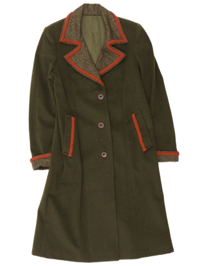 Vintage Damen Mantel UK 14 Mittelgrün Klassisch