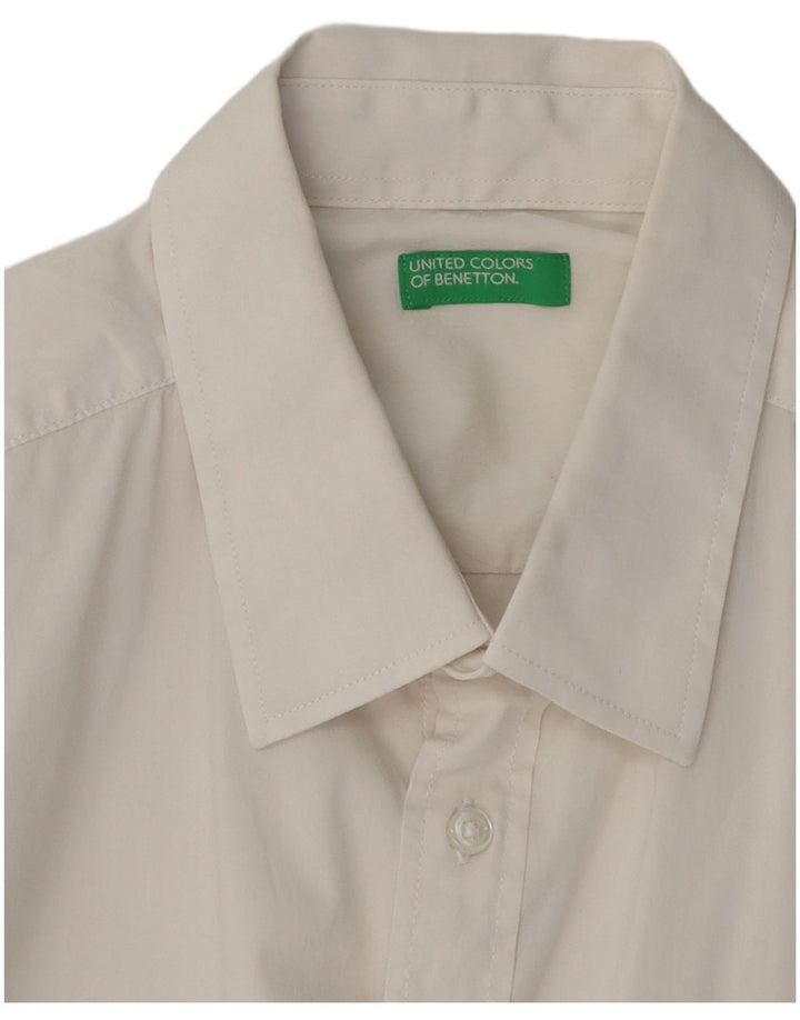 BENETTON Herrenhemd Small Weiß