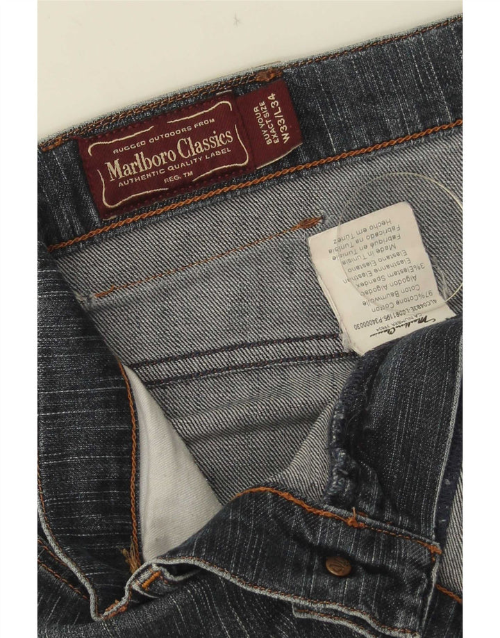 Marlboro Classics Herren Straight Jeans W33 L31 Blaue Baumwolle