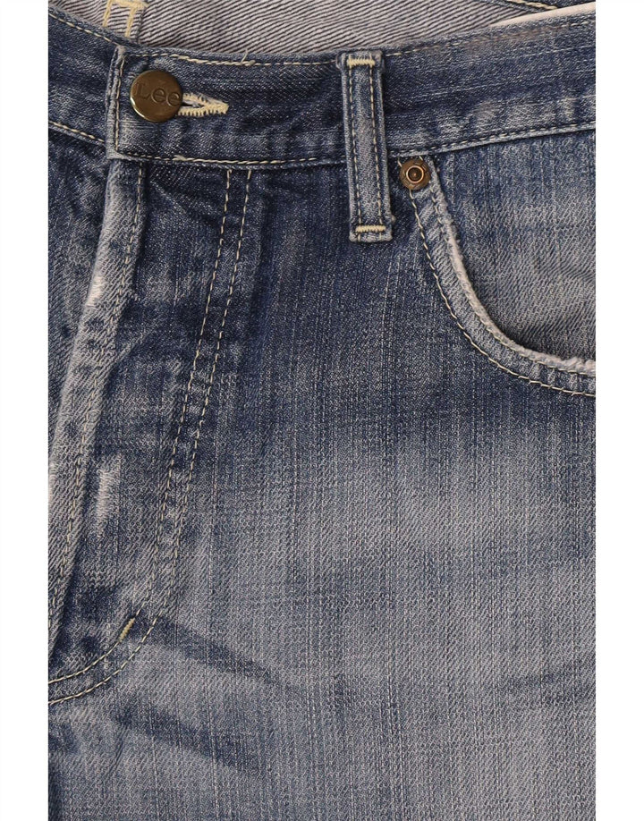 Lee Herren Freeburn Straight Jeans W34 L30 Blaue Baumwolle