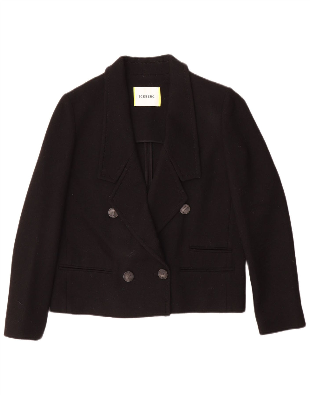 Iceberg Damen-Blazer mit lockerer Passform, zweireihig, Gr. 40, Schwarz