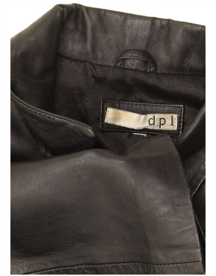 DPL Damen Lederjacke UK 12 Medium Schwarz