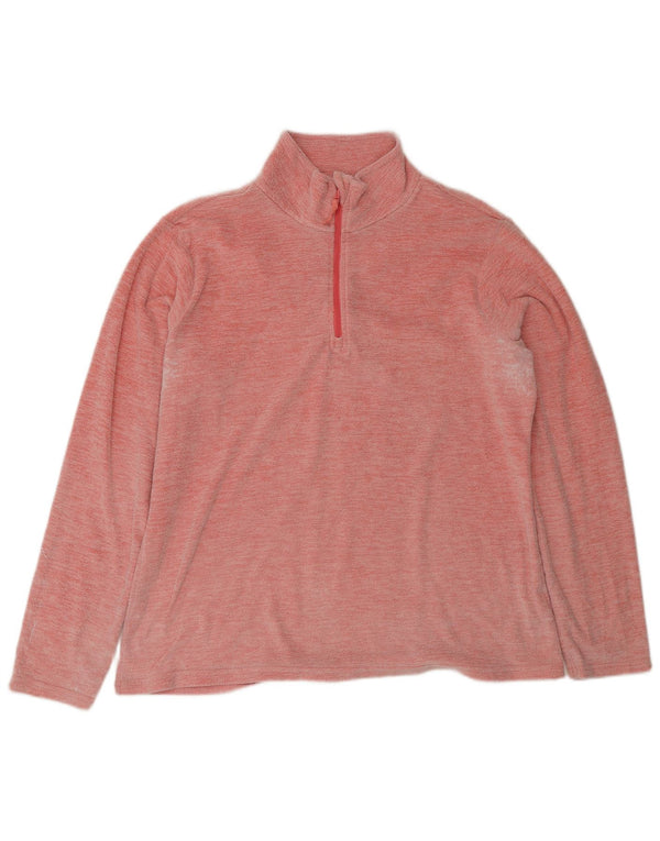 Mountain Warehouse Damen-Fleecepullover mit Reißverschluss am Hals, UK 18, XL, Rosa, Polyester