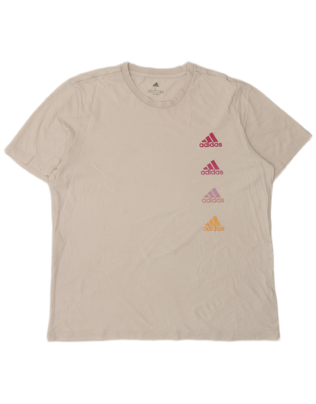ADIDAS Herren Grafik T-Shirt Top Große weiße Baumwolle