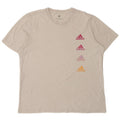 ADIDAS Herren Grafik T-Shirt Top Große weiße Baumwolle