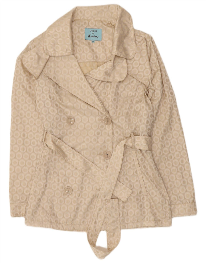 Guess By Marciano Damen Pea Coat IT 44 Mittelbeiges geometrisches Polyester