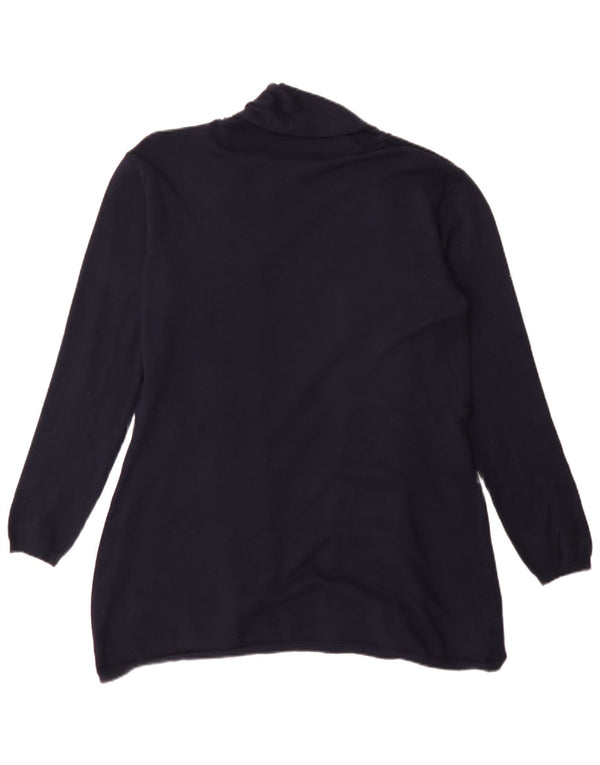 Zara Damen Longline-Cardigan-Pullover UK 18 XL Marineblaue Viskose