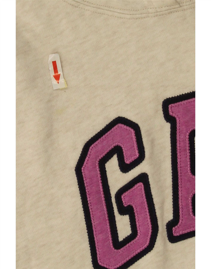 Gap Damen-Pullover mit grafischem Kapuzenpullover, Gr. 14, Mittelweiß