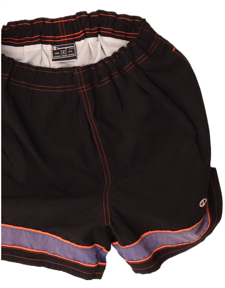 Champion Herren-Sport-Shorts, mittelgroß, Schwarz, Farbblock-Polyester, Sport