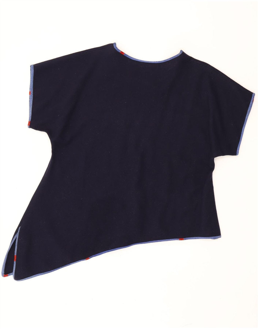 Vintage Damen Asymmetrisches Top UK 18 XL Marineblau