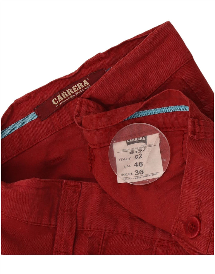 Carrera Herren Cargoshorts IT 52 XL W36 Rote Baumwolle