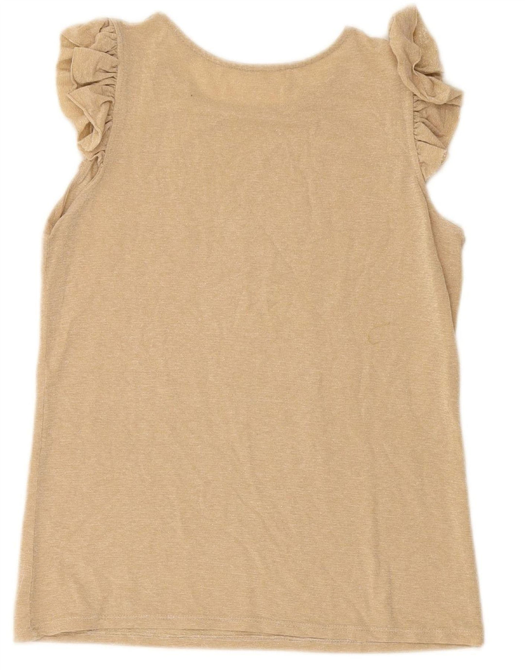 VINTAGE Womens Blouse Top UK 12 Medium Beige