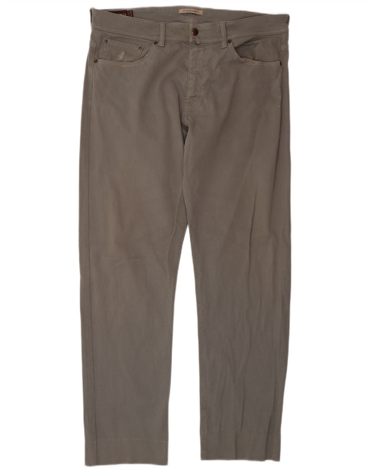 Marlboro Classics Herren-Freizeithose in normaler Slim-Passform, W34, L34, Grau