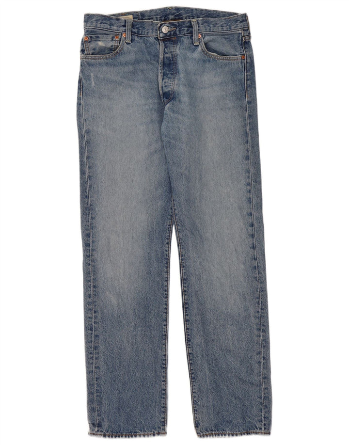 Levi's Herren 501 Straight Jeans W34 L34 Blaue Baumwolle