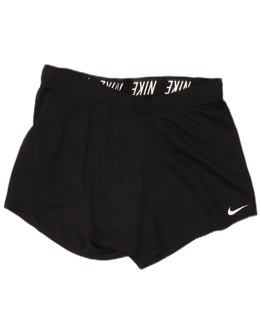 Nike Damen Dri Fit Sport Shorts UK 14 Large Schwarz Polyester