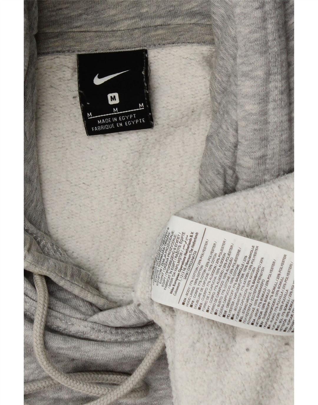 Nike Herren-Kapuzenpullover mit Grafik, mittelgrau gefleckte Baumwolle