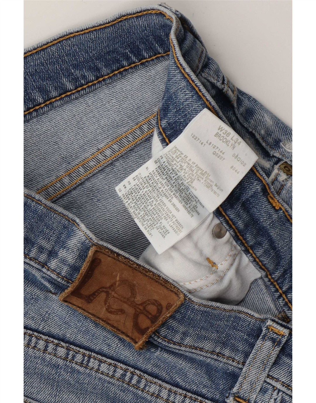Lee Herren Brooklyn Straight Jeans W36 L27 Blaue Baumwolle