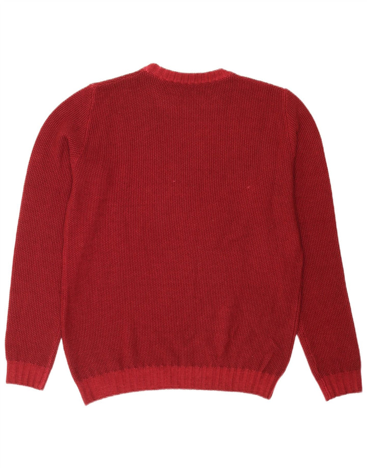 Trussardi Jeans Herren-Pullover mit Rundhalsausschnitt, Mittelrot
