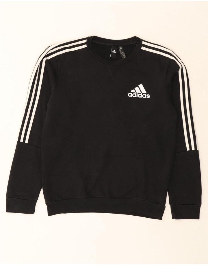 ADIDAS Herren Sweatshirt Pullover Small Schwarz Baumwolle