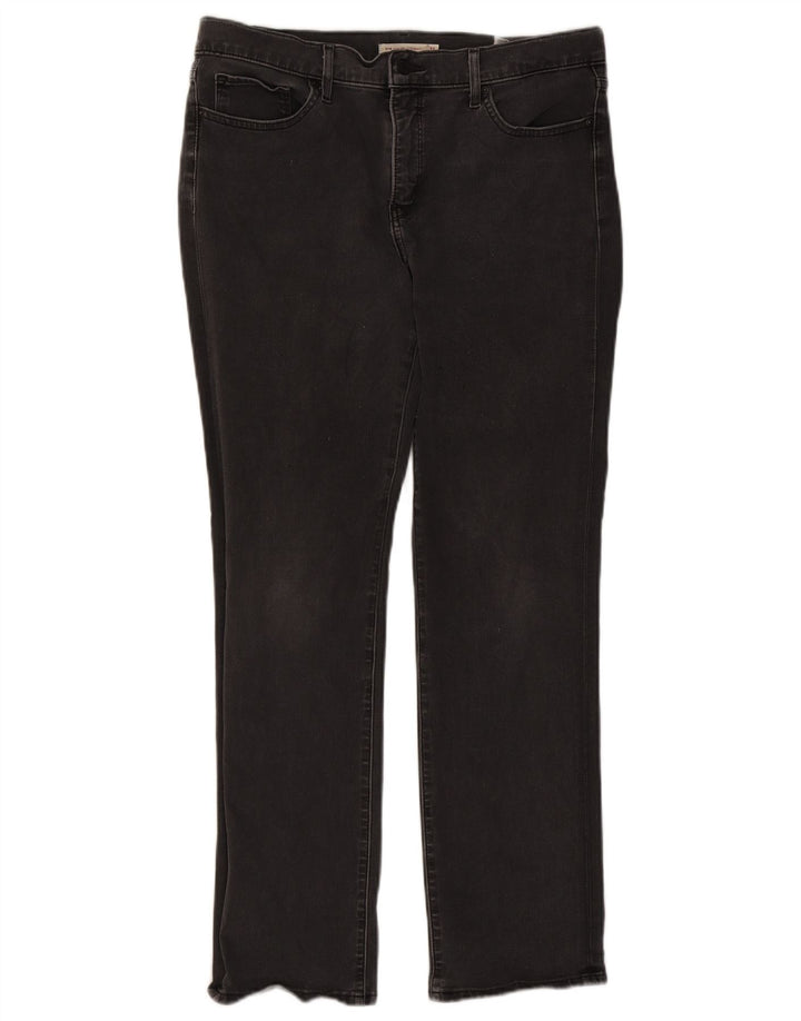 Levi's Damen 314 Shaping Straight Jeans W32 L30 Schwarze Baumwolle