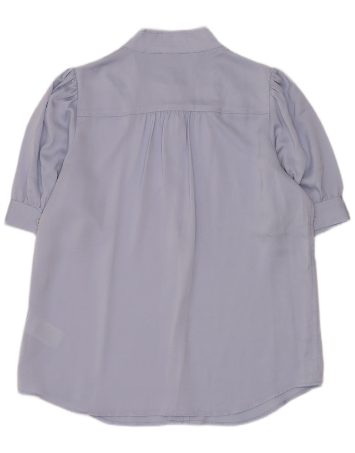Dkny Damen-Hemdbluse mit 1/2-Ärmeln, übergroß, Größe S, Lila, Polyester