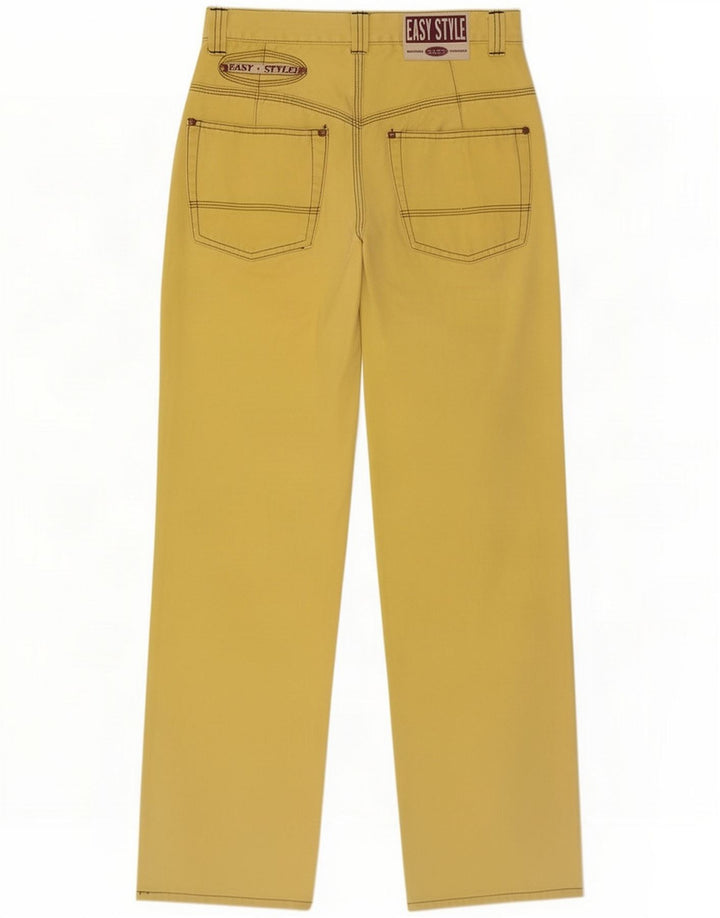 Easy Damen Straight Jeans W30 L29 Gelbe Baumwolle