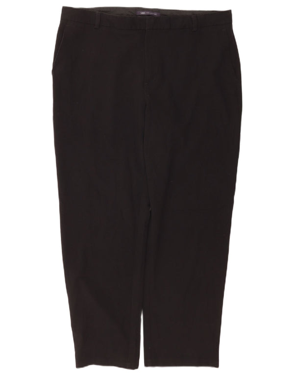 Marks & Spencer Damen Gerade Chinohose UK 16 Large W36 L28 Schwarz