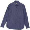 REISS Herren-Hemd, groß, marineblau gepunktet, Baumwolle