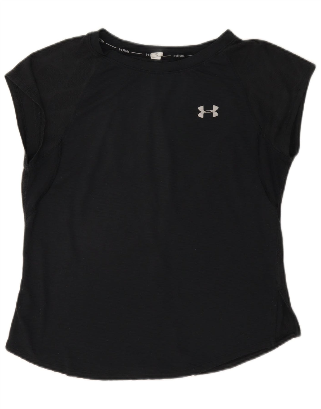 Under Armour Damen T-Shirt Top UK 14 Mittelgraues geometrisches Polyester