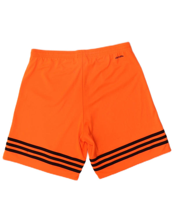 Adidas Mens Climalite Sport Shorts Small  Orange Polyester