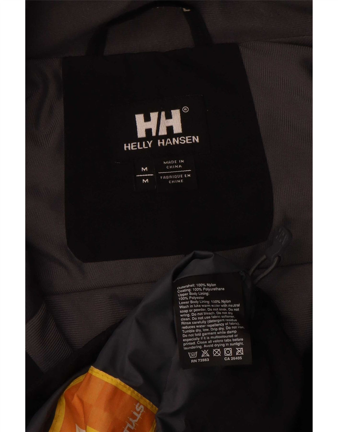 Helly Hansen Herren-Regenjacke UK 38 Mittelschwarzes Colourblock-Nylon