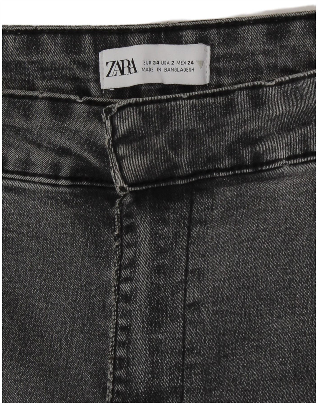 Zara Damen High Rise Flared Jeans EU 34 2XS W24 L31 Grau