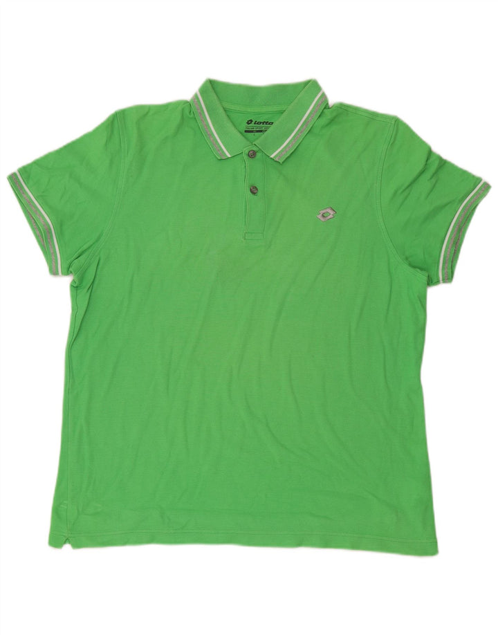 Lotto Herren-Poloshirt, groß, grüne Baumwolle