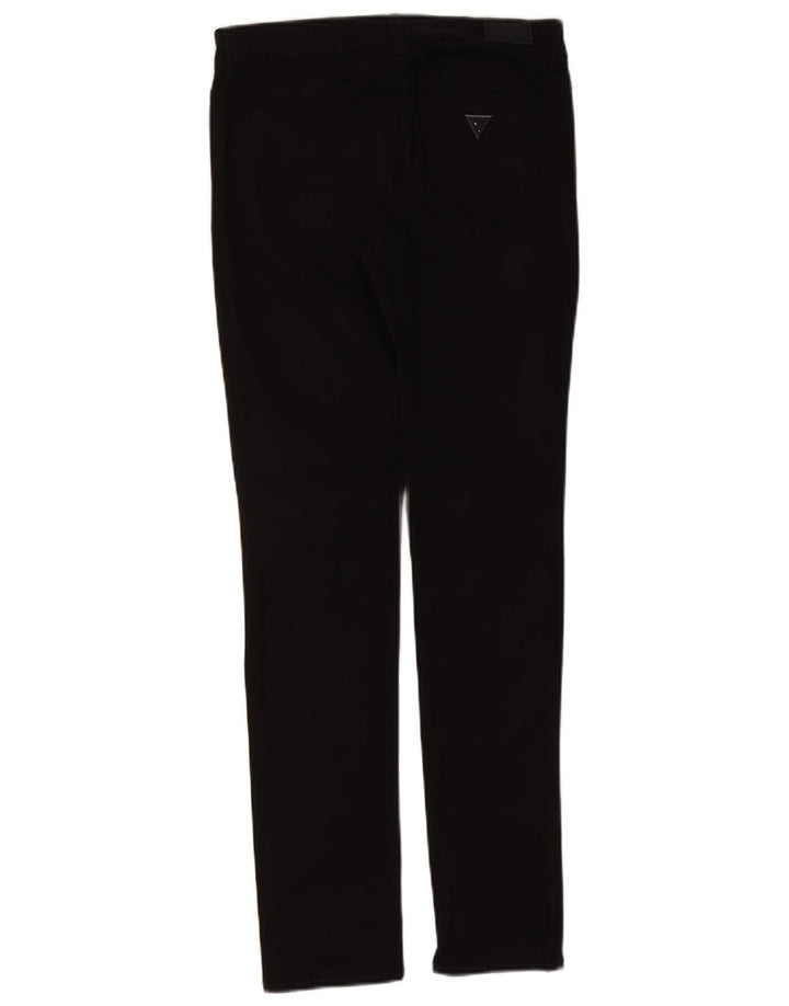 Guess Damen Cigarette Slim Jeans W27 L30 Schwarze Baumwolle